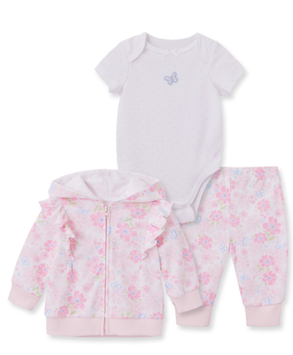 LITTLE ME LLE12931N BABY GIRLS 3 PIECE DREAM CARDIGAN SET