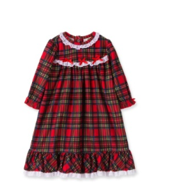 LITTLE ME LS613495 GIRLS CHRISTMAS PLAID NIGHTGOWN