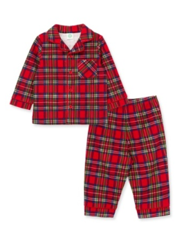 LITTLE ME LS613494 BOYS PLAID HOLIDAY SLEEPWEAR