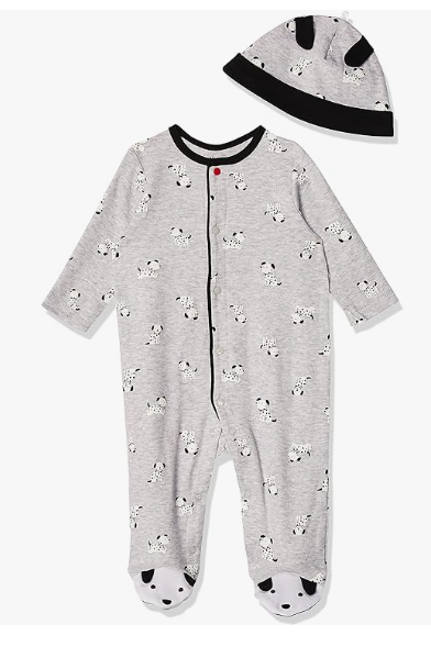 Little Me LBQ06424 Baby Boys' 2-Piece Little Dalmatians Footie and Cap Set