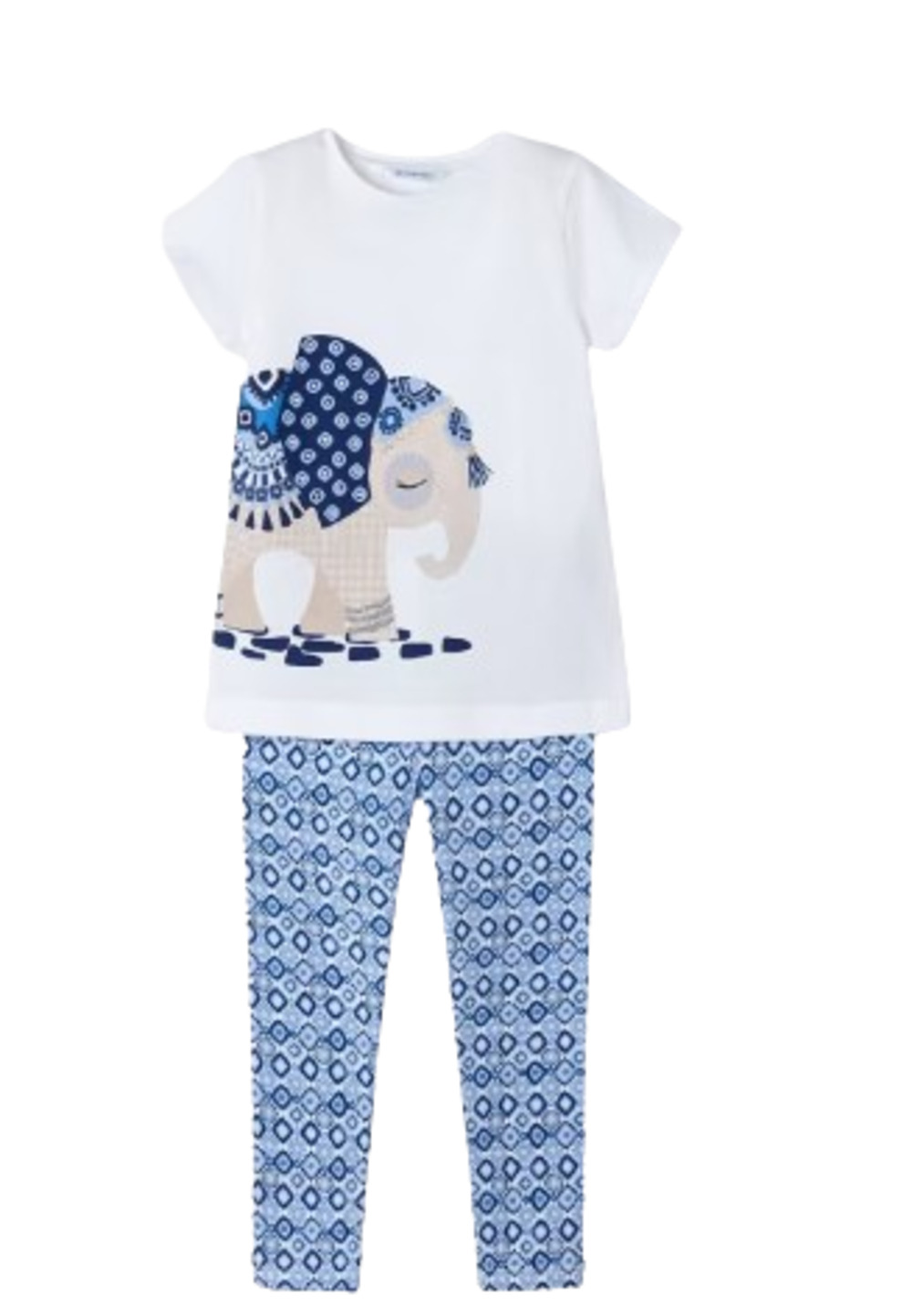 MAYORAL 3711 GIRLS LEGGING SET WITH ELEPHANT PRINT T-SHIRT