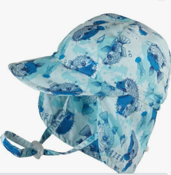 DOZER BABY BOYS BLUE LEGIONNAIRE HAT PUFFERFISH