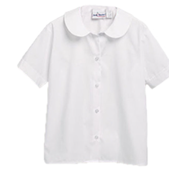 Calvary AcademyWhite Short Sleeve Peter Pan BlouseGrades:  Kindergarten-5