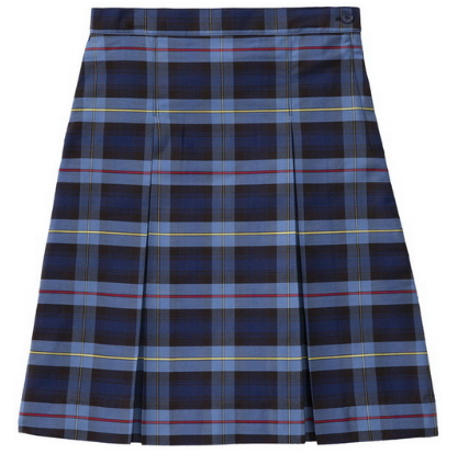 Two Kick Pleat SkirtPlaid 41Grades: 6-8