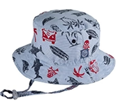 DOZER BABY BOYS BLUE REVERSIBLE BUCKET HAT KAI