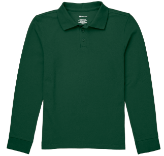 St. Thomas the ApostleLong Sleeve PoloGreenWith School Logo