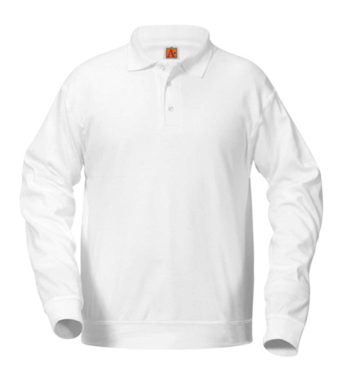 Morgan Park AcademyGirls Long Sleeve Banded PoloWhiteWith School Logo