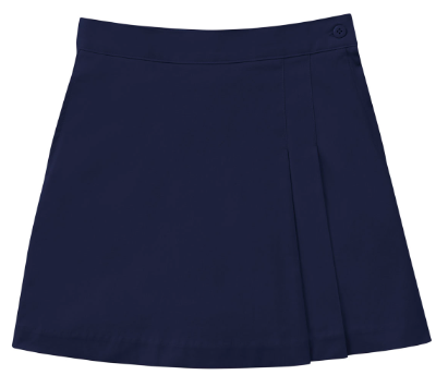 Girls Double Pleated Navy Skort