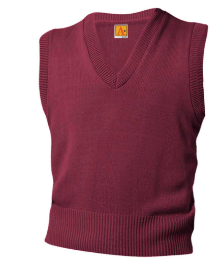 Maroon VestWith School Logo