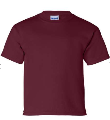 Morgan Park AcademyGym T-shirtBurgundyWith School Logo