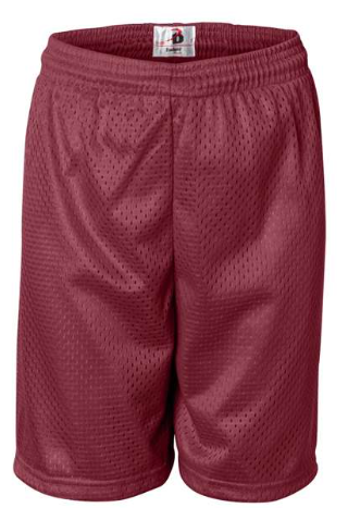 Christ The King Burgundy Mesh ShortsWith School LogoGYM Is Held Once a Week