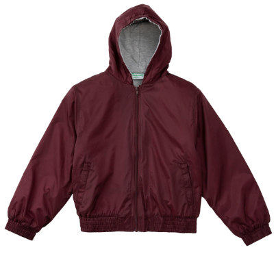 Burgundy Hooded Windbreaker Items