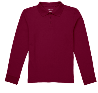 Morgan Park AcademyMaroonLong Sleeve PoloWith School Logo