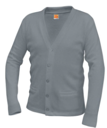 Cambridge Classical AcademyGray V-neck Cardigan with School LogoGrades:  PreK-4