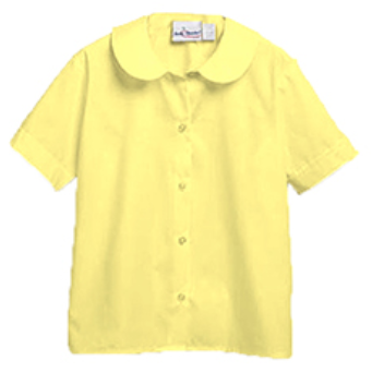 YellowShort SleevePeter Pan Blouse