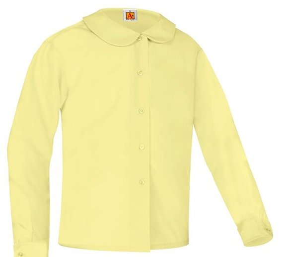 YellowLong SleevePeter Pan Blouse