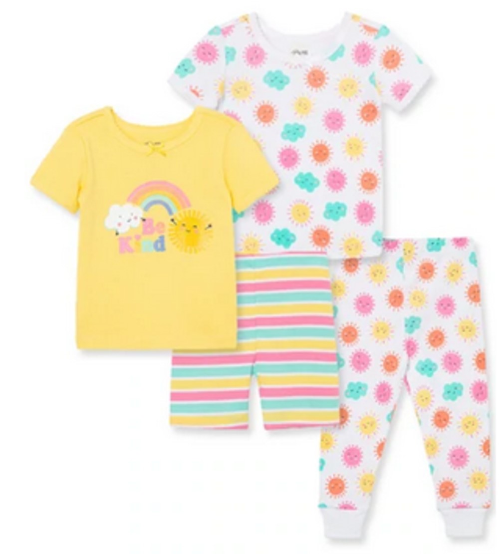 LITTLE ME L799 BE KIND 4 PIECE PAJAMA SET