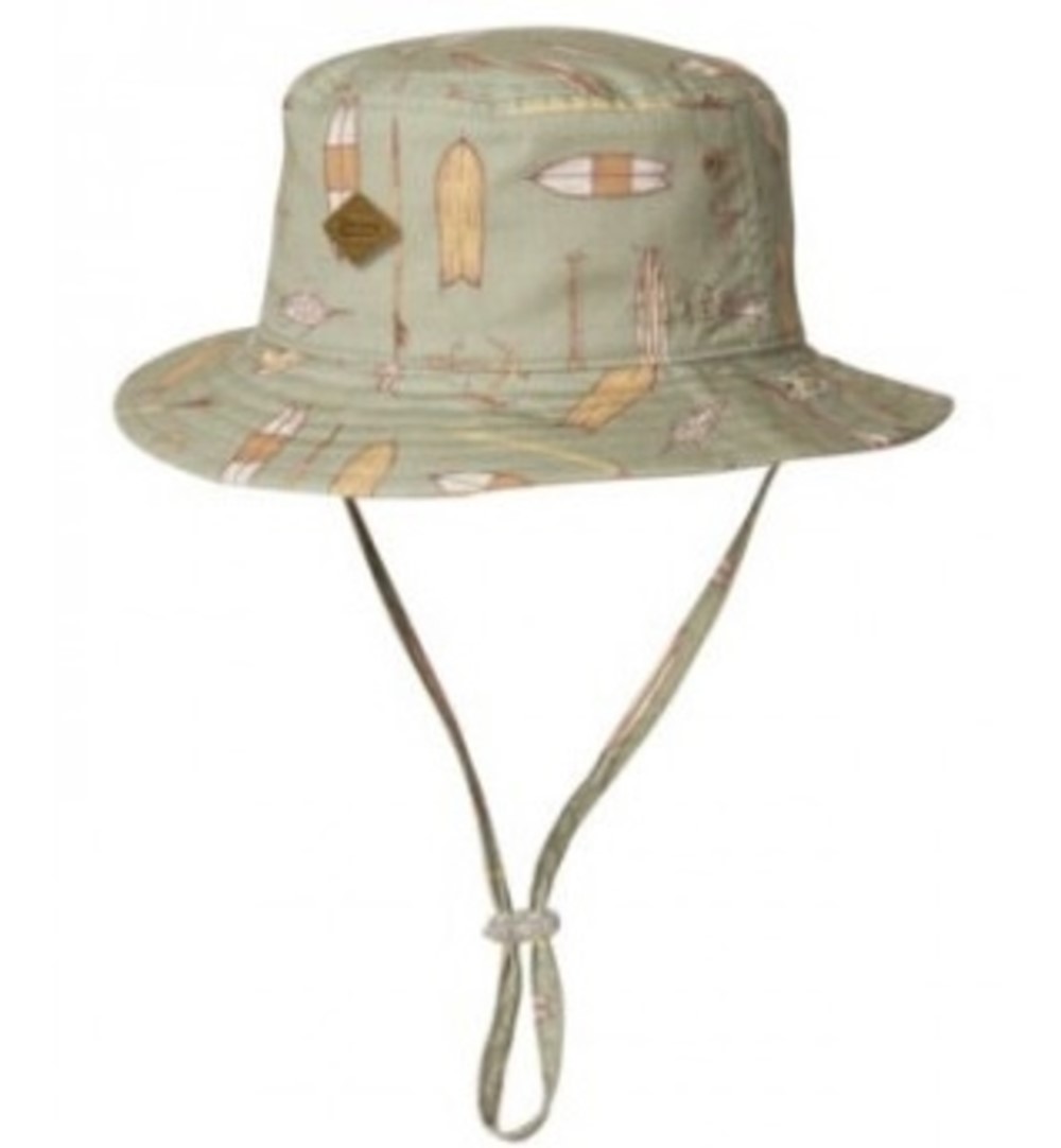 DOZER BABY BOYS KHAKI REVERSIBLE BUCKET HAT LOCHIEL