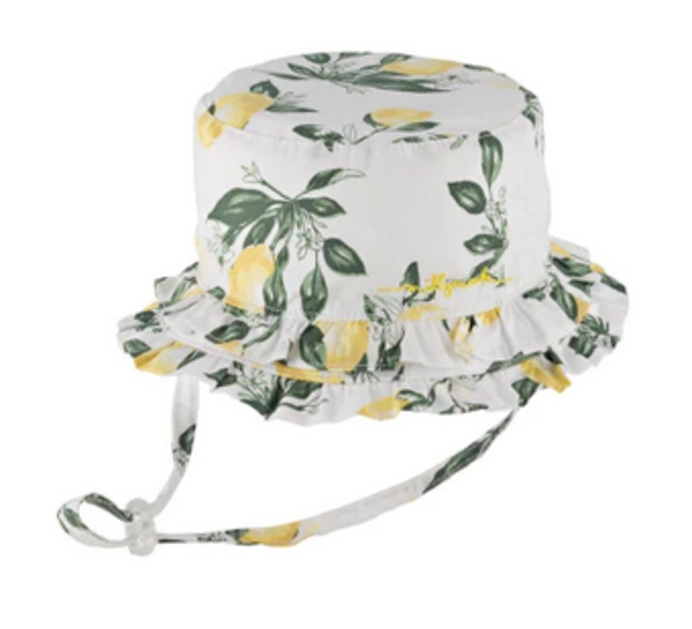 MILLYMOOK BABY GIRLS YELLOW REVERSIBLE BUCKET HAT LAYLA