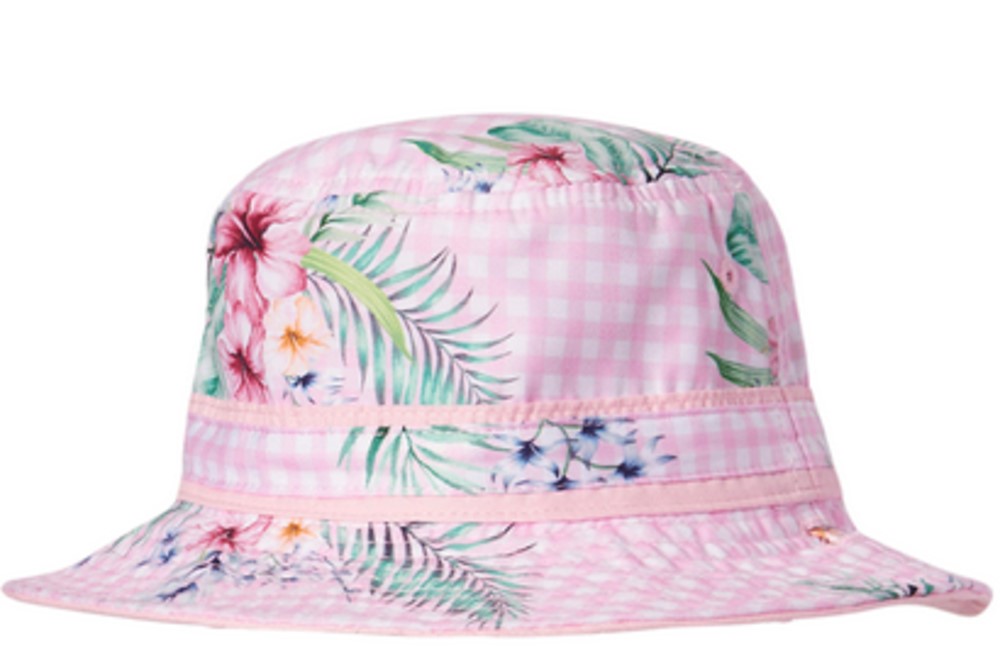 MILLYMOOK BABY GIRLS PINK REVERSIBLE BUCKET HAT JULIET