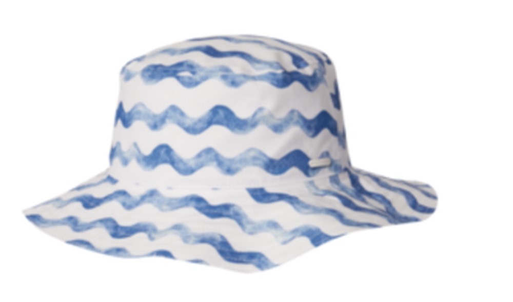 MILLYMOOK GIRLS BLUE REVERSIBLE FLOPPY HAT TATHRA