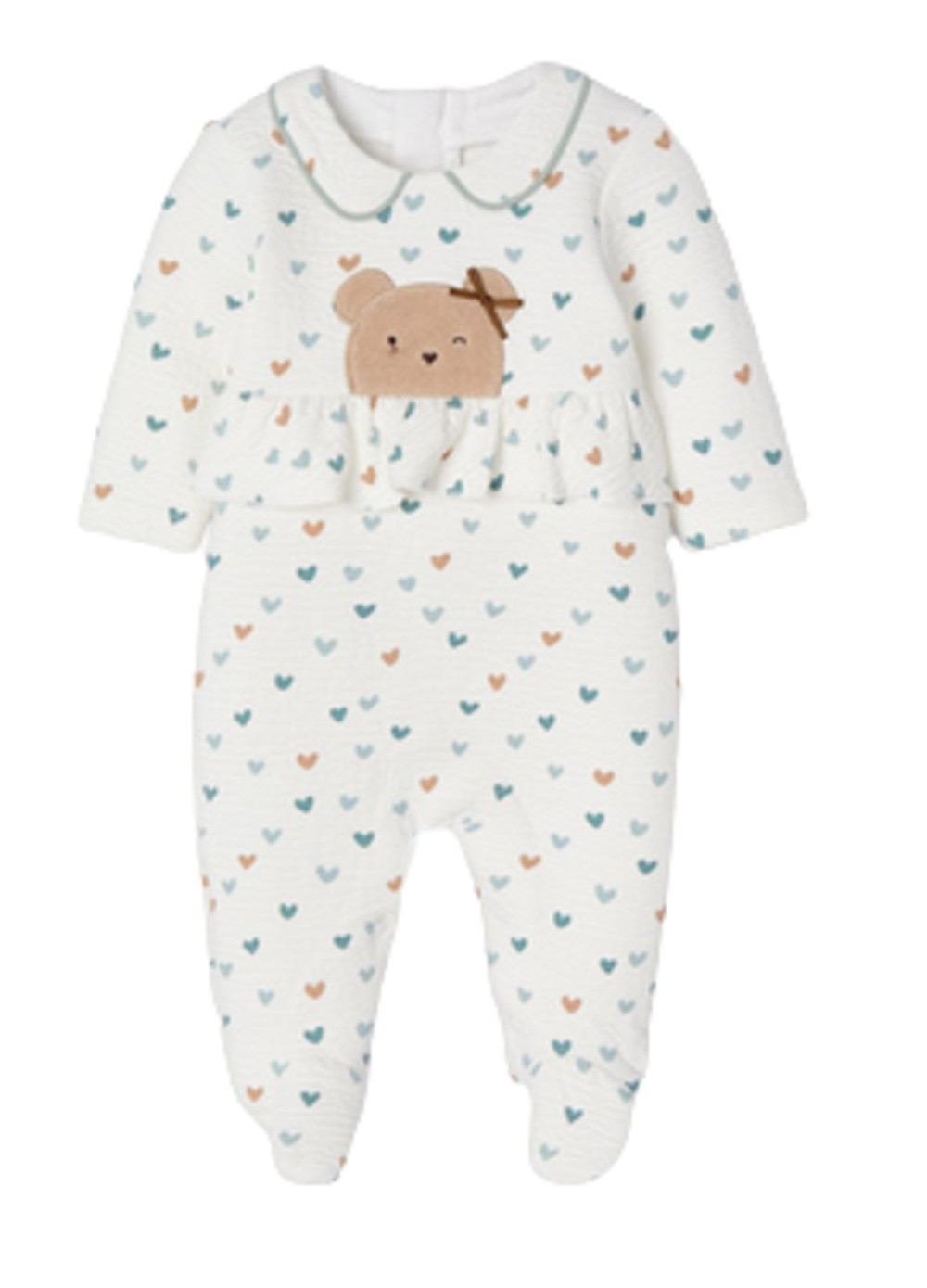 MAYORAL 2605 BABY GIRLS NATURAL PADDED SLEEPER