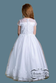 Sweetie Pie Communion Dress#315BackHeadpiece Not Included