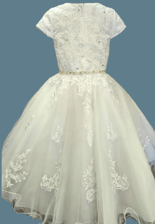 Sweetie Pie Communion Dress#309BackHeadpiece Not Included