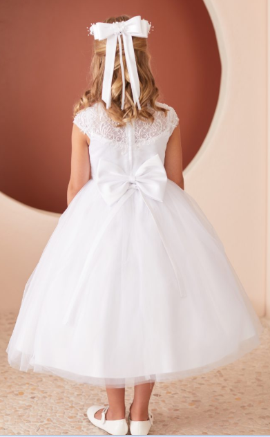 Tip Top Kids Communion Dress#216BackHeadpiece Not Included