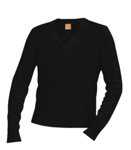 Morgan Park AcademyV-Neck PulloverBlackWith School Logo