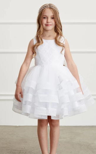 Tip Top Kids Communion Dress#203FrontHeadpiece Not Included