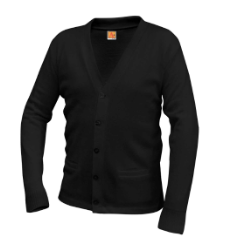 Morgan Park AcademyV-Neck Cardigan BlackWith School Logo